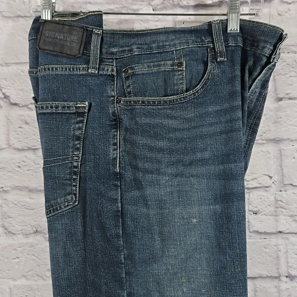 Levi's S61 Men's 40x30 Relaxed Fit Jeans Classic Blue Denim Stretch 40W/30L